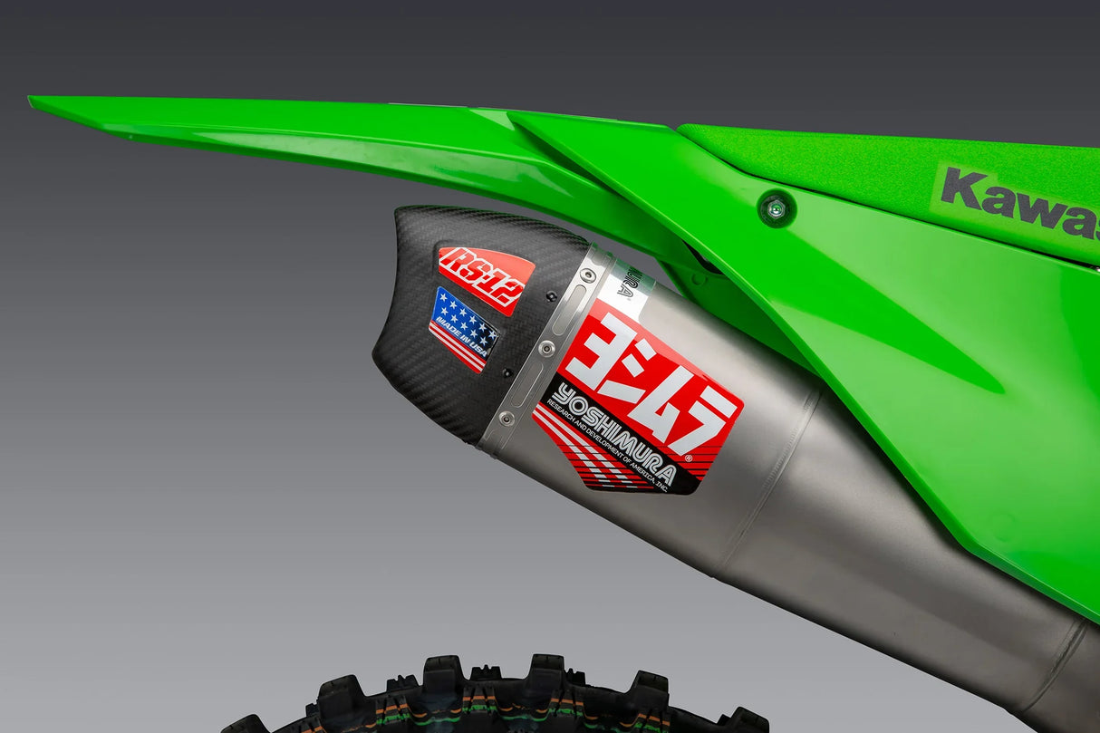 Escape completo de acero inoxidable Yoshimura KX450F 2024 RS-12, con silenciador de acero inoxidable 244730S320 