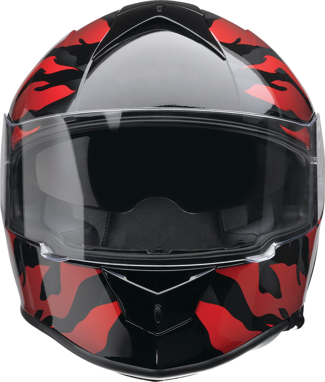 Z1R Warrant Motorcycle Helmet - Panthera - Black/Red - XS 0101-15205