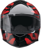 Z1R Warrant Motorcycle Helmet - Panthera - Black/Red - XS 0101-15205