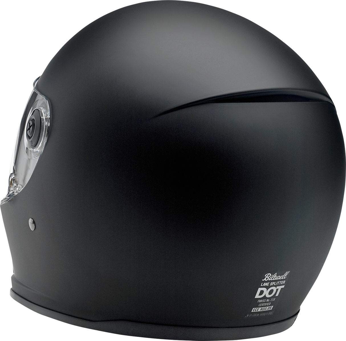 BILTWELL Lane Splitter Motorcycle Helmet - Flat Black - Small 1004-201-102