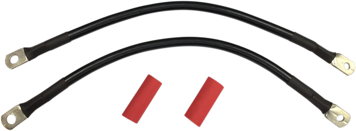 DRAG SPECIALTIES Black Battery Cable Set - '04-'09 XL E25-0091B-D2