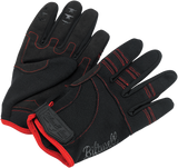 BILTWELL Moto Gloves - Black/Red - Large 1501-0108-004