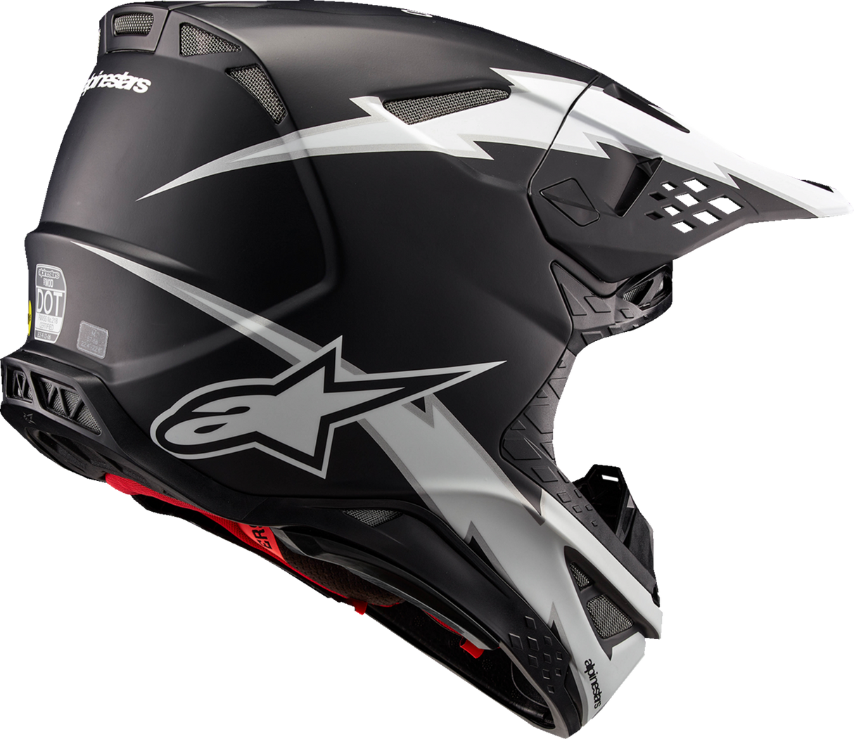 ALPINESTARS Supertech M10 Motorcycle Helmet - Ampress - MIPS® - Matte Black/White - Large 8300823-1121-L