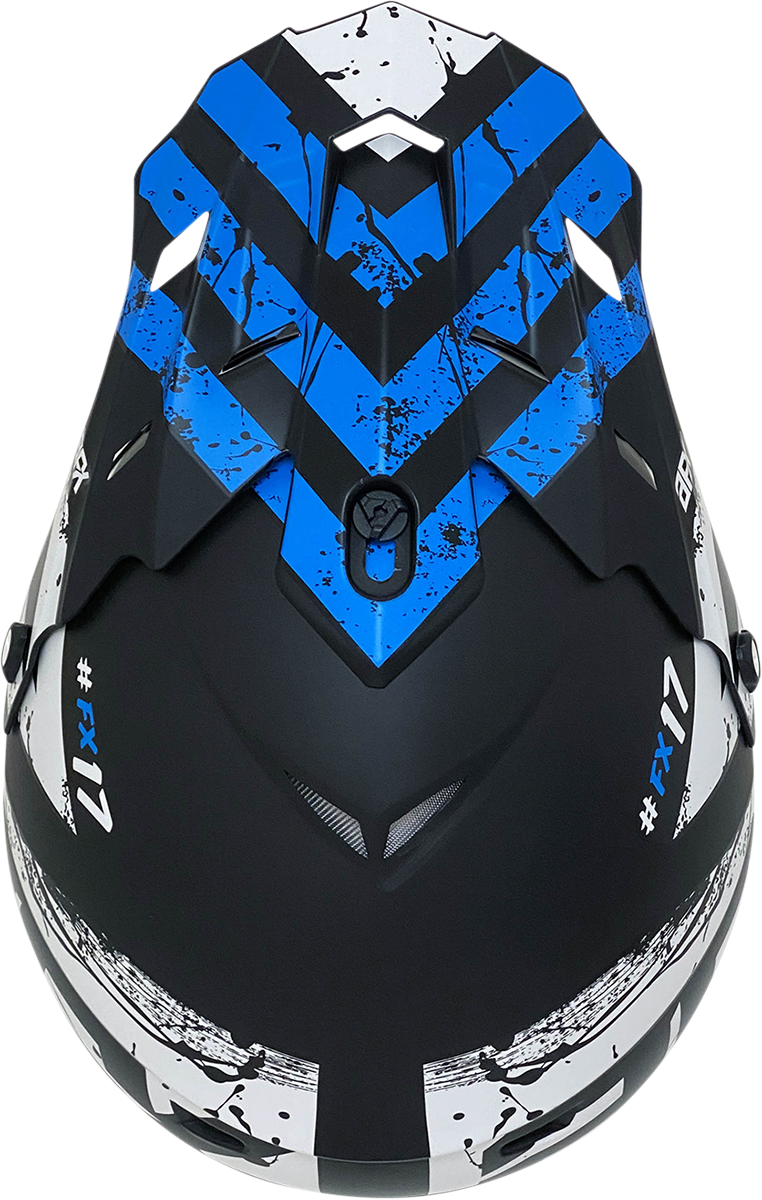 AFX FX-17 Motorcycle Helmet - Attack - Matte Blue/Black - Medium 0110-7162