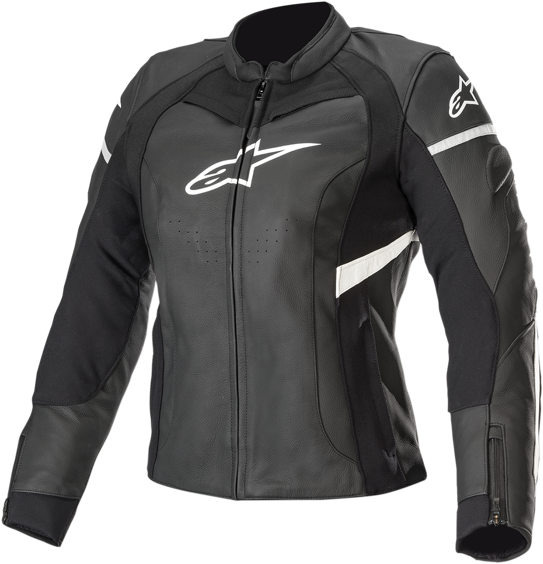 ALPINESTARS Women Stella Kira Leather Jacket - Black/White - US 8 / EU 44 3112019-12-44