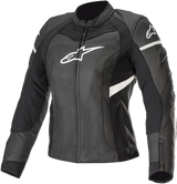 ALPINESTARS Women Stella Kira Leather Jacket - Black/White - US 8 / EU 44 3112019-12-44