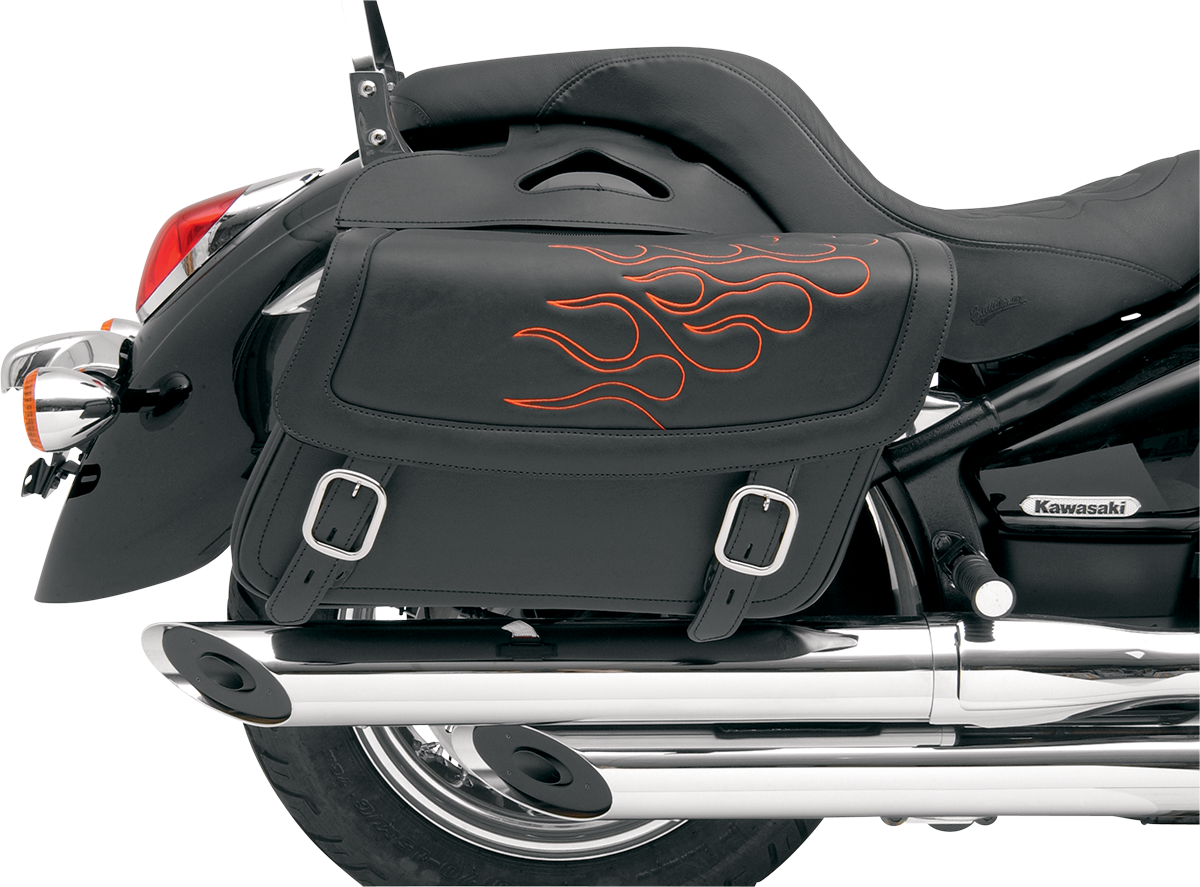 SADDLEMEN Flame Saddlebag - Orange - Large X021-05-0416