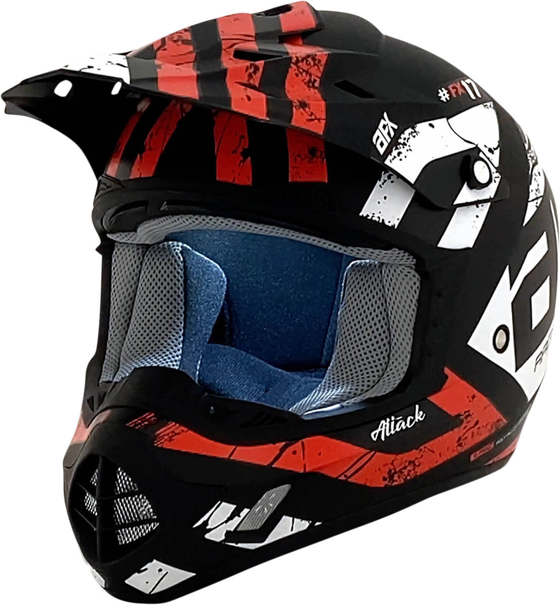 AFX FX-17Y Motorcycle Helmet - Attack - Matte Black/Red - Large 0111-1404