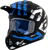 AFX FX-17Y Motorcycle Helmet - Attack - Matte Black/Blue - Large 0111-1410