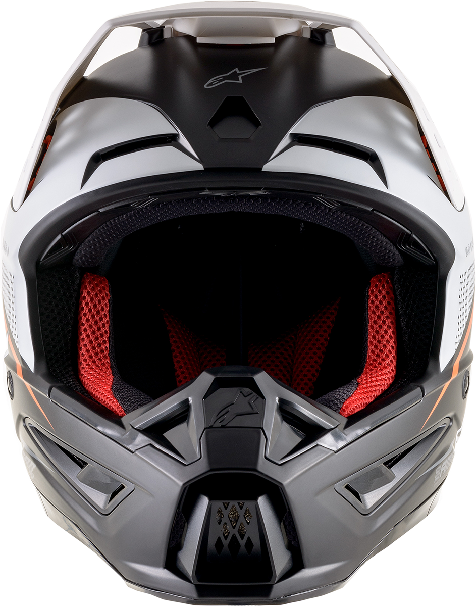 ALPINESTARS SM5 Motorcycle Helmet - Rayon - Black/White/Orange - Medium 8304121-1242-MD