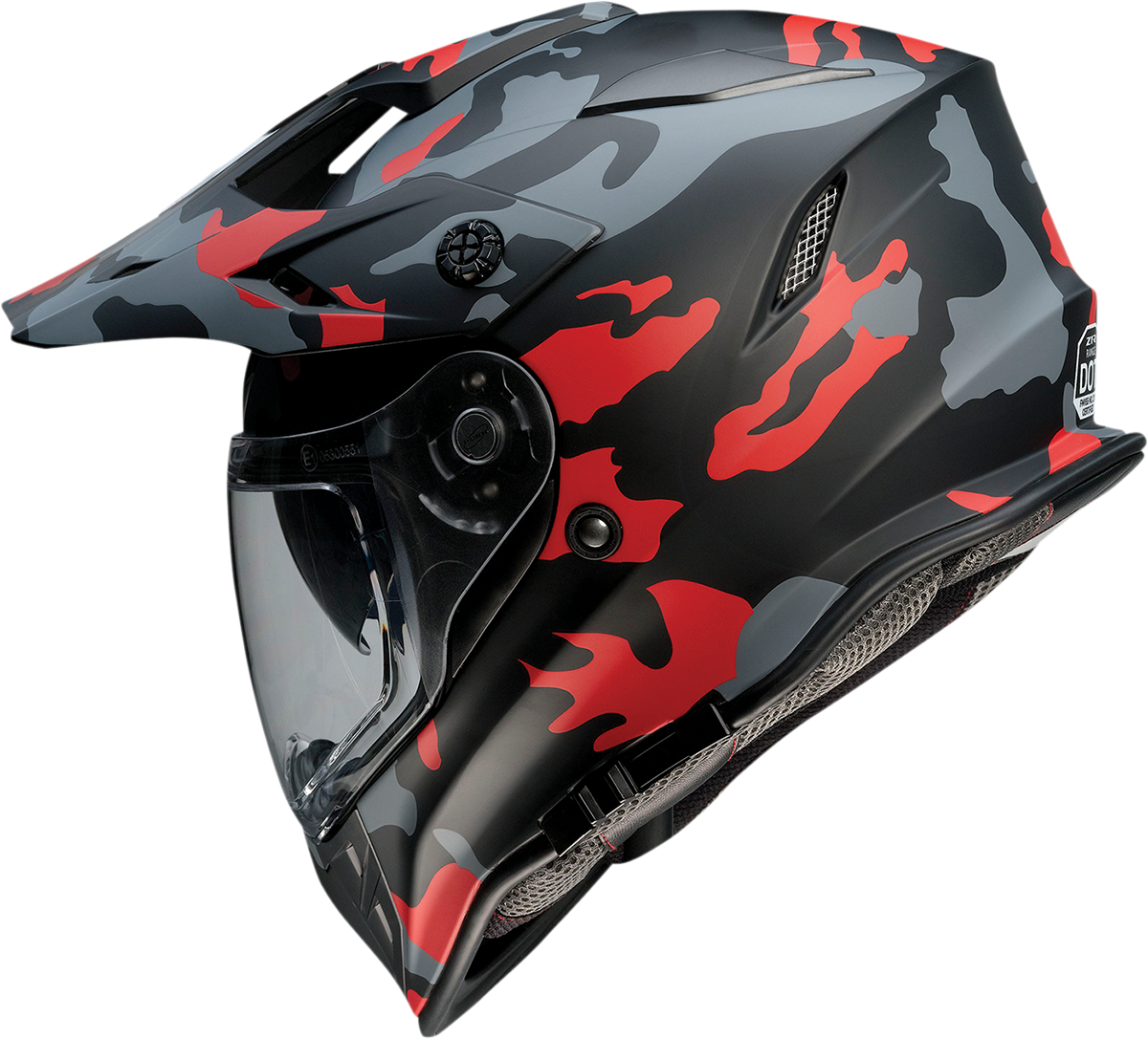 Z1R Range Motorcycle Helmet - Camo - Red - Large 0140-0096