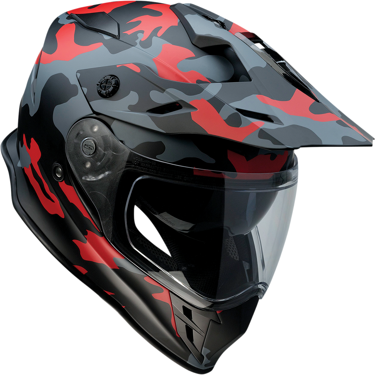 Z1R Range Motorcycle Helmet - Camo - Red - Small 0140-0094