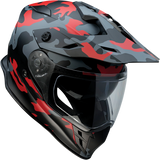 Z1R Range Motorcycle Helmet - Camo - Red - Small 0140-0094