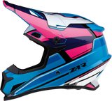 Z1R Rise Motorcycle Helmet - MC - Pink/Blue - Small 0110-7185