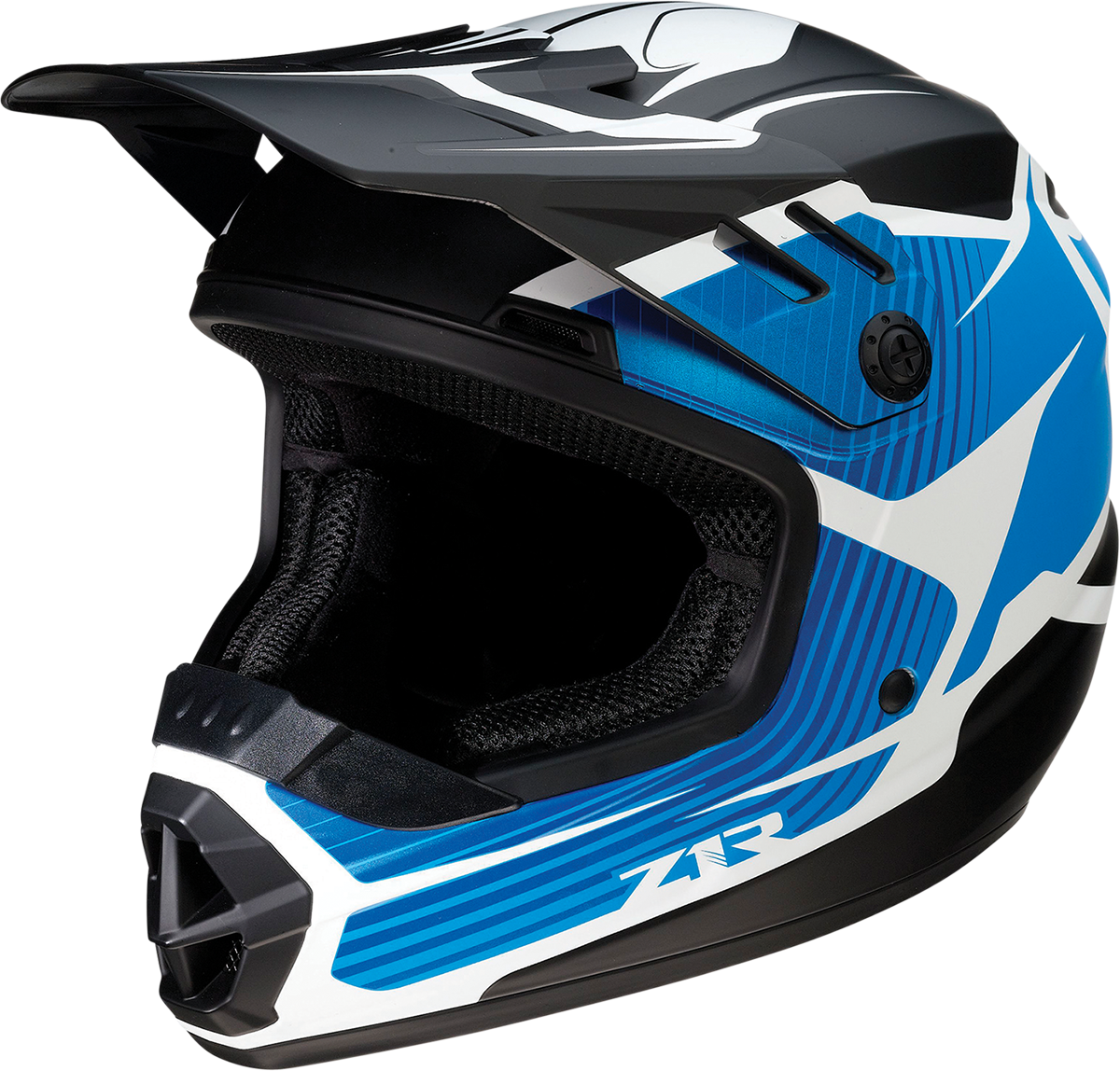 Z1R Youth Rise Motorcycle Helmet - Flame - Blue - Small 0111-1448