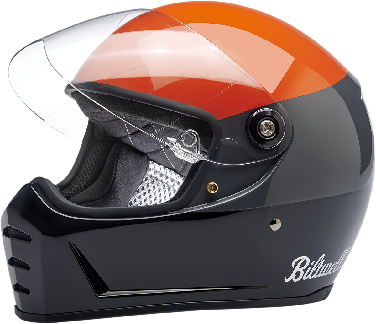 BILTWELL Lane Splitter Motorcycle Helmet - Gloss Podium Orange/Gray/Black - XS 1004-550-101