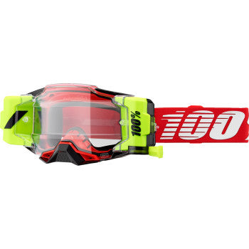 100% Armega Forecast Goggle - Red - Clear 50006-00008