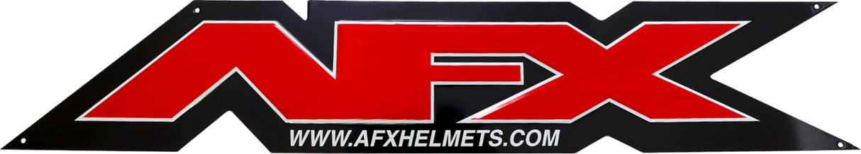 AFX Aluminum Dealer Sign - 3' x 6" - Black / Red 9903-0027