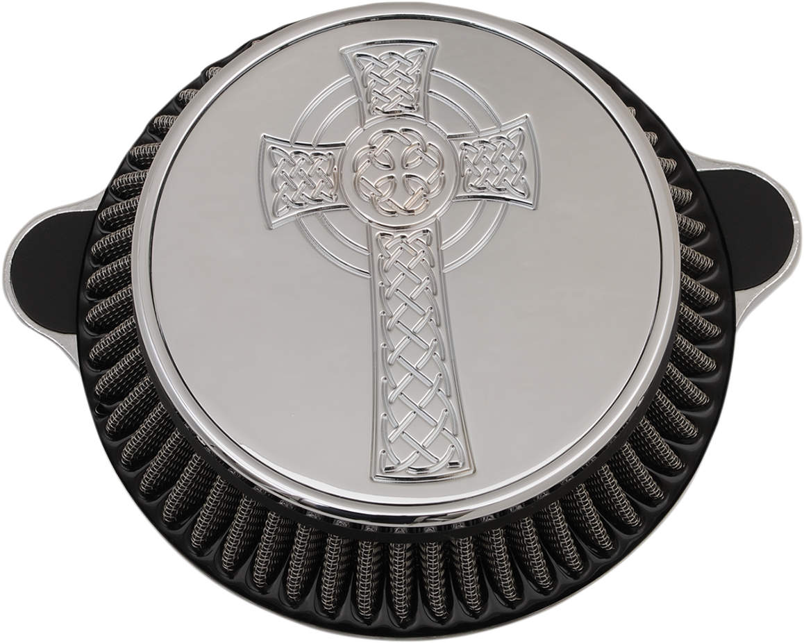 LA CHOPPERS Celtic Cross Air Cleaner - Chrome - M8 LA-2397-03