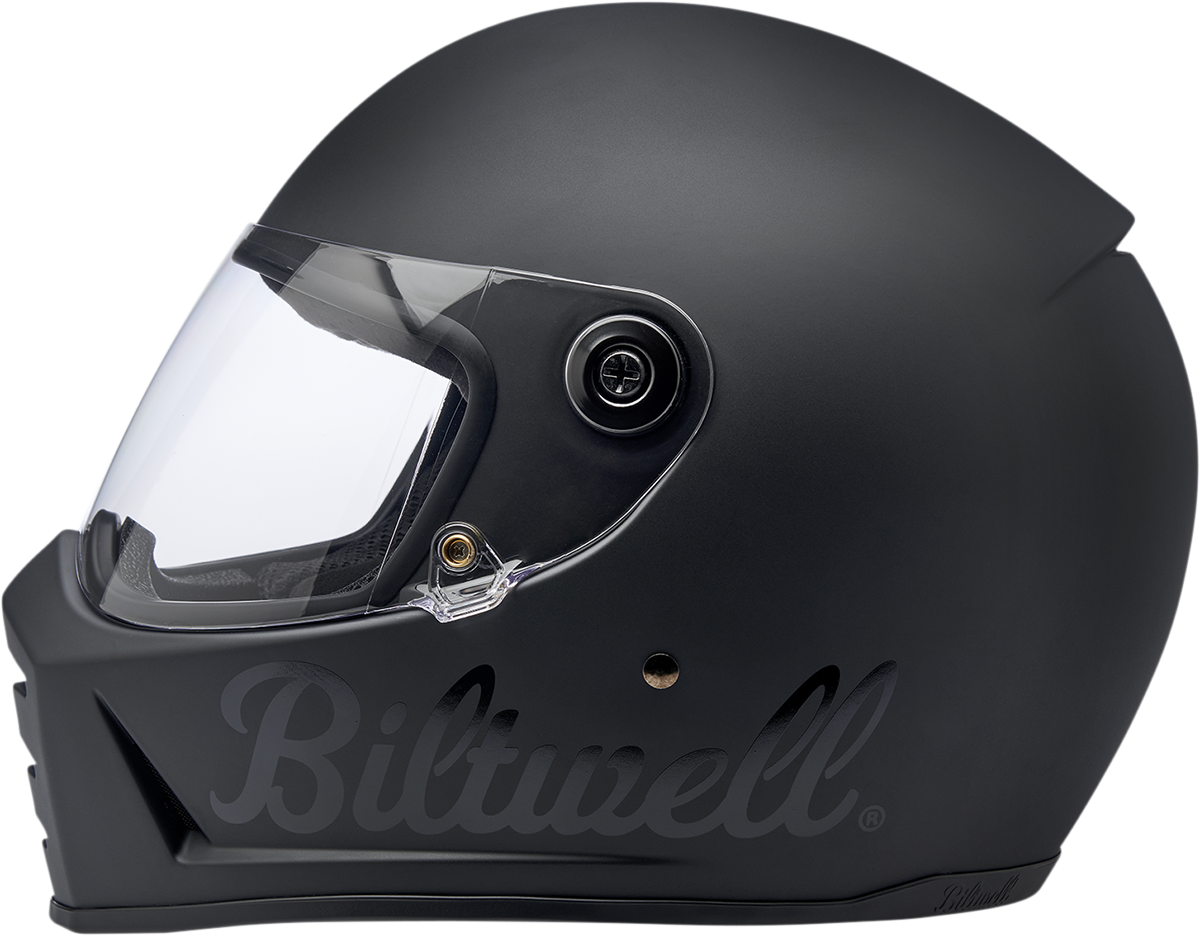 BILTWELL Lane Splitter Motorcycle Helmet - Flat Black Factory - Large 1004-638-104