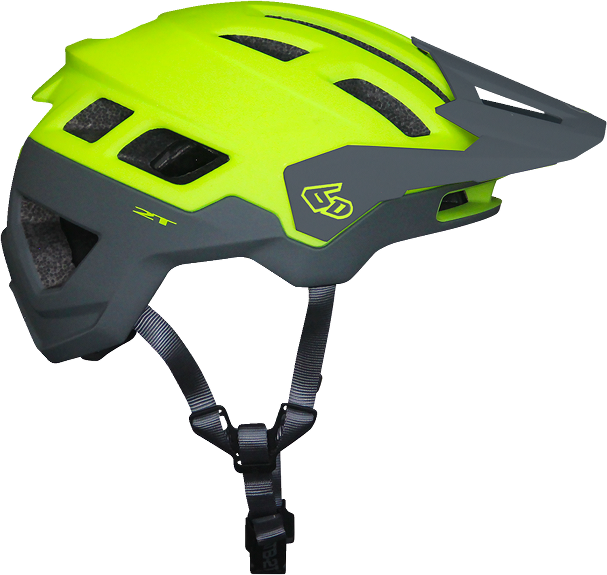 6D ATB-2T Bicycle Helmet - Ascent - Neon Yellow/Gray Matte - XS/S 23-0044