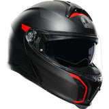 AGV Tourmodular Motorcycle Helmet - Frequency - Matte Gunmetal/Red - Large 211251F2OY00514