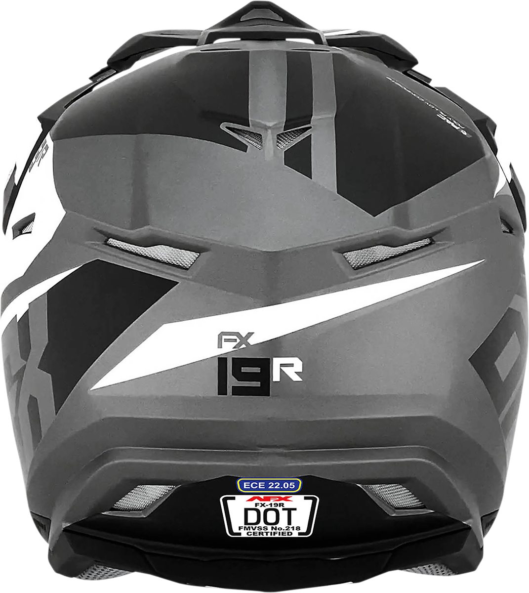 AFX FX-19R Motorcycle Helmet - Racing - Frost Gray - Medium 0110-7074