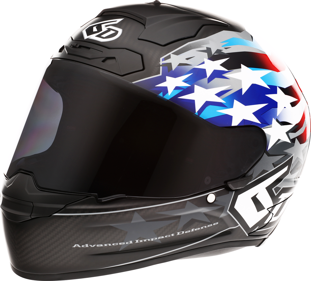 6D ATS-1R Motorcycle Helmet - Patriot - Red/White/Blue - Small 30-0695