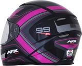 AFX FX-99 Motorcycle Helmet - Recurve - Black/Fuchsia - Small 0101-11102