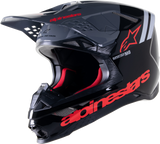 ALPINESTARS Supertech M8 Motorcycle Helmet - Radium 2 - MIPS® - Gloss Black/Neon Red - Medium 8301523-1397-MD