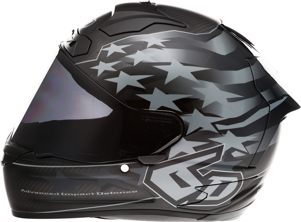 6D ATS-1R Motorcycle Helmet - Patriot - Black - Medium 30-0606