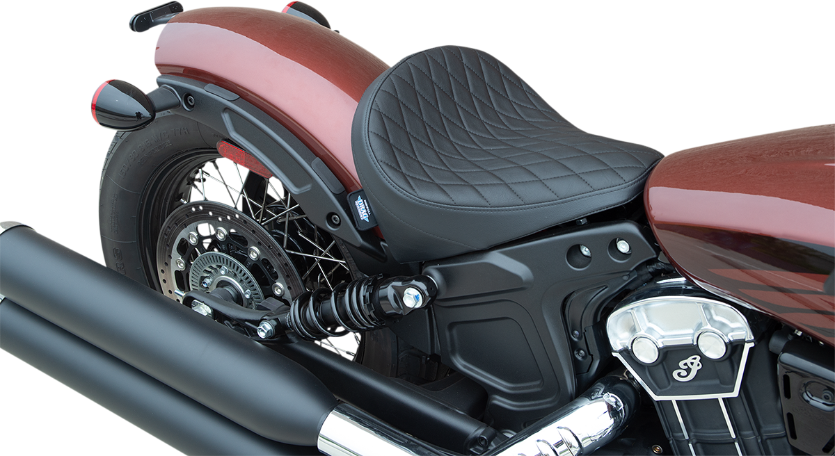 DRAG SPECIALTIES Solo Seat - Diamond - Black - Vinyl 0810-2257