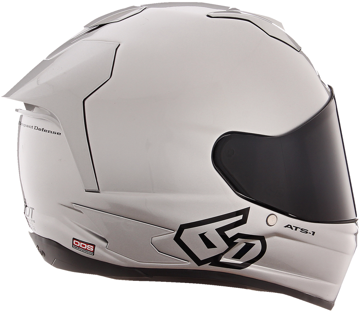 6D ATS-1R Motorcycle Helmet - Gloss Silver - Small 30-0995