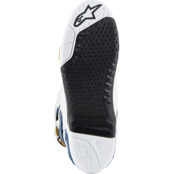 ALPINESTARS Arlington LE Tech 10 Boots - White/Blue/Gold - US 9 2010020-262-9