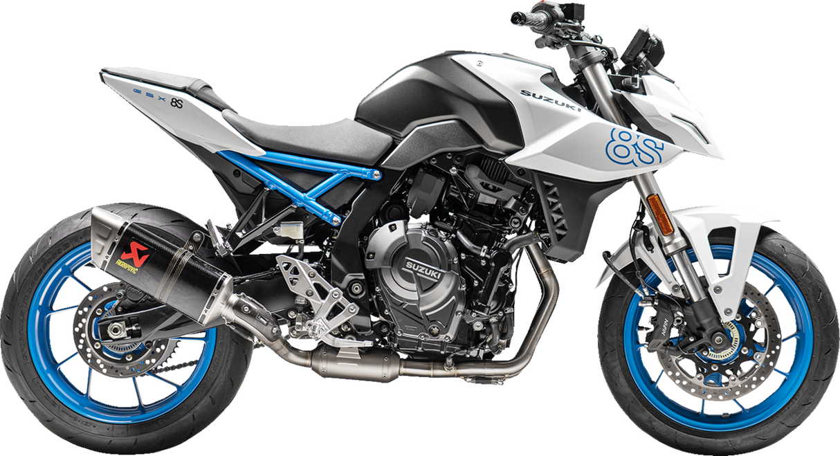 Suzuki GSX-8S 2023-2024, GSX-8R 2024 Exhaust, Akrapovic Racing Full System in Titanium and Carbon Fiber S-S8R1-EEC