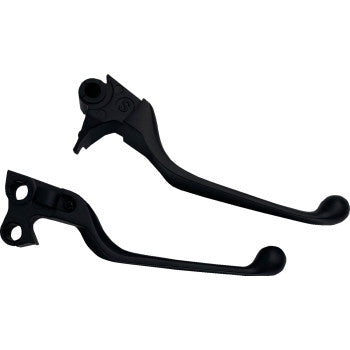 DRAG SPECIALTIES Lever Set - Narrow - Black 0610-2301