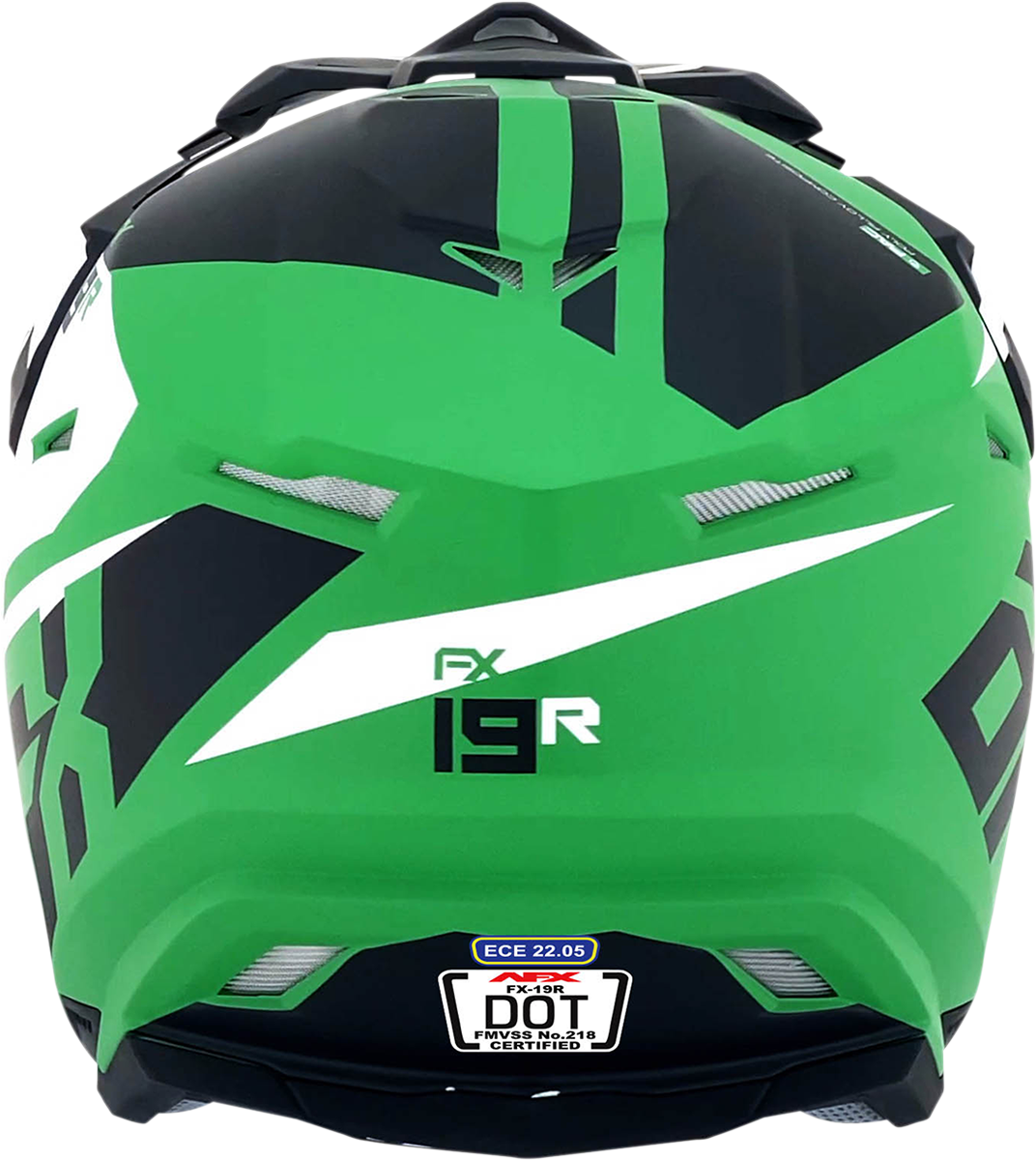 AFX FX-19R Motorcycle Helmet - Racing - Matte Green - Large 0110-7080