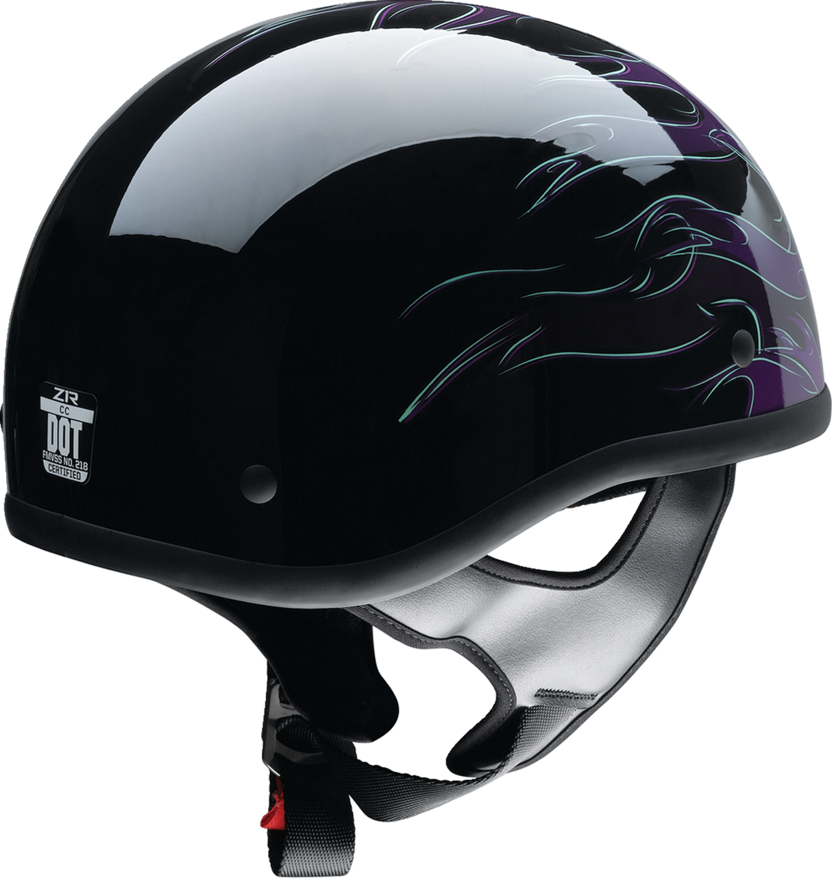 Z1R CC Beanie Motorcycle Helmet - Hellfire - Purple - XS 0103-1338