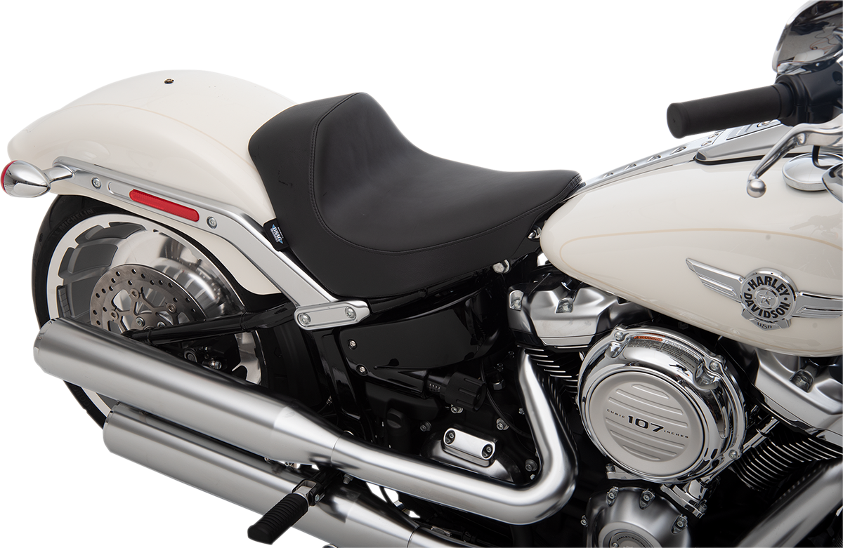 DRAG SPECIALTIES EZ-Solo Seat - Smooth - Solar-Reflective Leather - FLFB/S '18-'22 ACT EZ-ON MOUNT STYLE 0802-1184