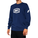 100% Icon Long-Sleeve Fleece Sweatshirt - Navy - XL 20026-00018