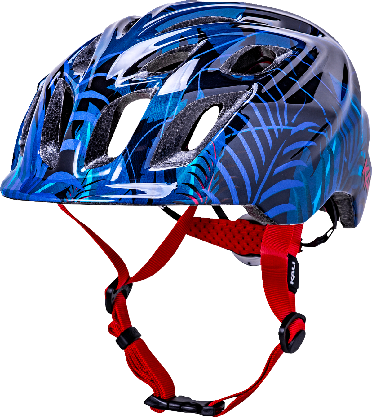 KALI Child Chakra Lighted Bicycle Helmet - Jungle - Gloss Blue - XS 0221022224