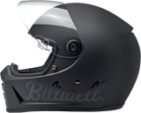 BILTWELL Lane Splitter Motorcycle Helmet - Flat Black Factory - Large 1004-638-104