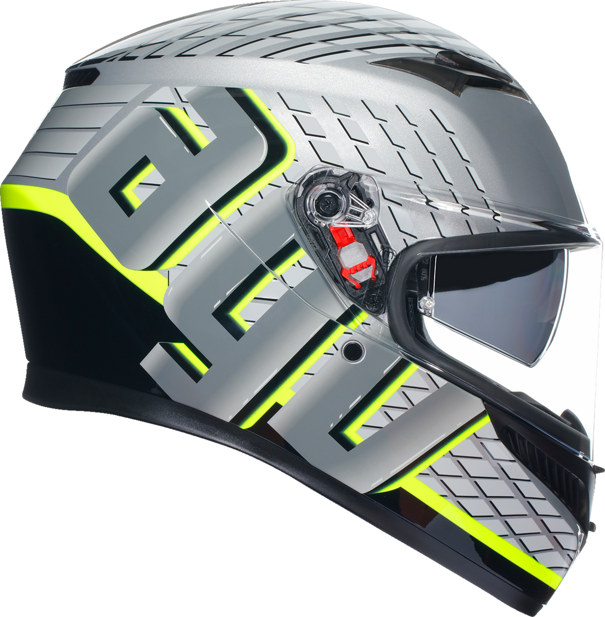 AGV K3 Motorcycle Helmet - Fortify - Gray/Black/Yellow Fluo - Large 2118381004011L