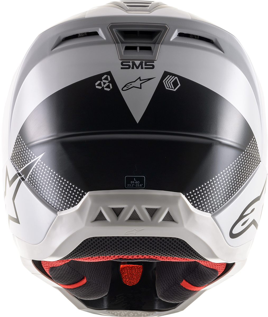 ALPINESTARS SM5 Motorcycle Helmet - Rayon - Gray/Black/Silver - Medium 8304121-928-MD