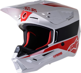 ALPINESTARS SM5 Motorcycle Helmet - Bond - White/Red - 2XL 8303522-2032-2X