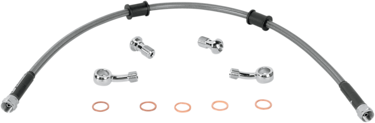 MOOSE RACING Brake Line - Rear - Stainless Steel - KLR 650 KAW-6030R