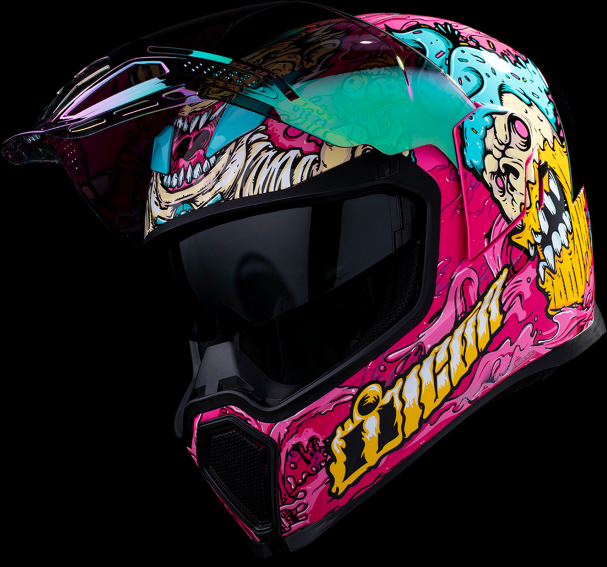 ICON Airflite™ Motorcycle Helmet - Snack Attack - MIPS® - Pink - Large 0101-16929