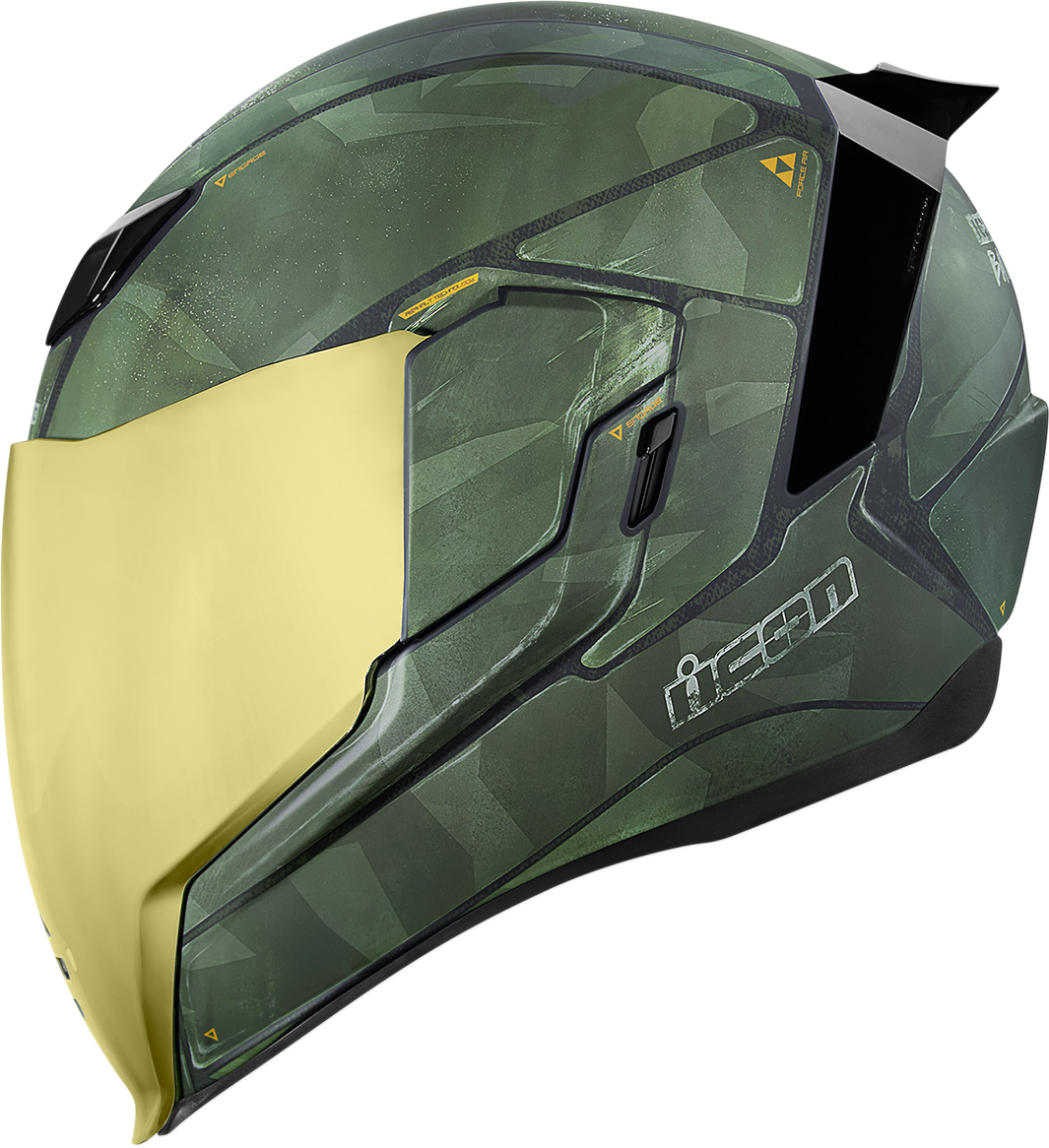 ICON Airflite™ Motorcycle Helmet - Battlescar 2 - Green - Medium 0101-11270