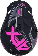 AFX FX-17 Motorcycle Helmet - Aced - Matte Black/Pink - Large 0110-6512