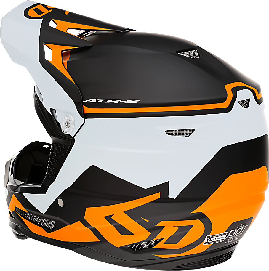 6D ATR-2Y Motorcycle Helmet - Drive - Neon Orange - Small 11-6310